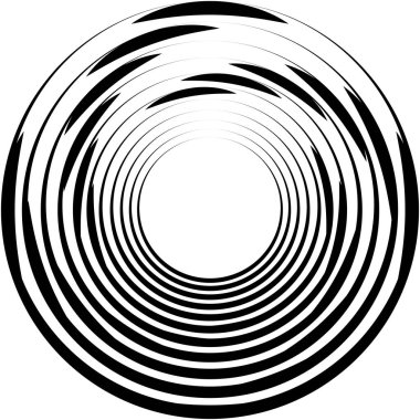 Soyut sarmal, girdap, dönme vektörü örtüşüyor. Volute, helix, koklear vertigo dairesel, geometrik çizim. Soyut çember