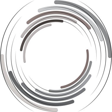 Soyut sarmal, girdap, dönme vektörü örtüşüyor. Volute, helix, koklear vertigo dairesel, geometrik çizim. Soyut çember