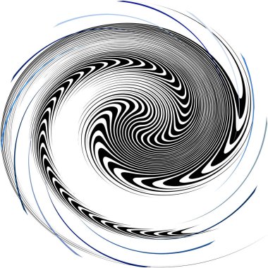 Soyut sarmal, girdap, dönme vektörü örtüşüyor. Volute, helix, koklear vertigo dairesel, geometrik çizim. Soyut çember