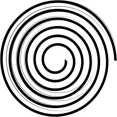 Soyut sarmal, girdap, dönme vektörü örtüşüyor. Volute, helix, koklear vertigo dairesel, geometrik çizim. Soyut çember