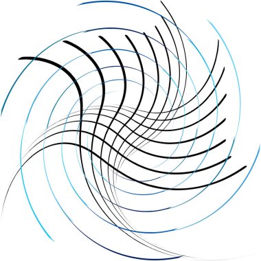 Soyut sarmal, girdap, dönme vektörü örtüşüyor. Volute, helix, koklear vertigo dairesel, geometrik çizim. Soyut çember