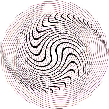 Soyut sarmal, girdap, dönme vektörü örtüşüyor. Volute, helix, koklear vertigo dairesel, geometrik çizim. Soyut çember