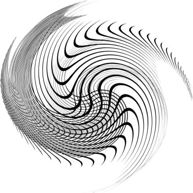 Soyut sarmal, girdap, dönme vektörü örtüşüyor. Volute, helix, koklear vertigo dairesel, geometrik çizim. Soyut çember