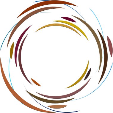 Soyut sarmal, girdap, dönme vektörü örtüşüyor. Volute, helix, koklear vertigo dairesel, geometrik çizim. Soyut çember