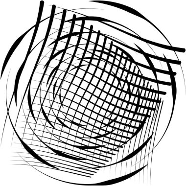 Soyut sarmal, girdap, dönme vektörü örtüşüyor. Volute, helix, koklear vertigo dairesel, geometrik çizim. Soyut çember