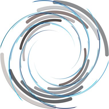 Soyut sarmal, girdap, dönme vektörü örtüşüyor. Volute, helix, koklear vertigo dairesel, geometrik çizim. Soyut çember