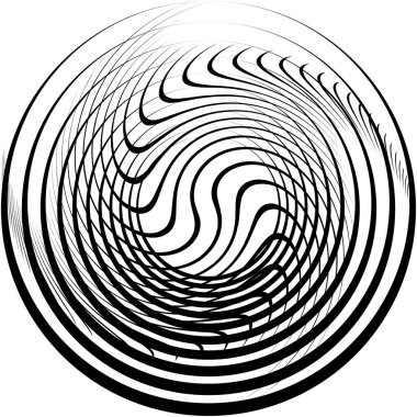 Soyut sarmal, girdap, dönme vektörü örtüşüyor. Volute, helix, koklear vertigo dairesel, geometrik çizim. Soyut çember