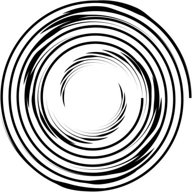 Soyut sarmal, girdap, dönme vektörü örtüşüyor. Volute, helix, koklear vertigo dairesel, geometrik çizim. Soyut çember
