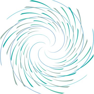 Soyut sarmal, girdap, dönme vektörü örtüşüyor. Volute, helix, koklear vertigo dairesel, geometrik çizim. Soyut çember