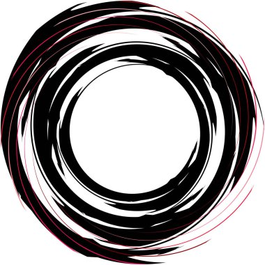 Soyut sarmal, girdap, dönme vektörü örtüşüyor. Volute, helix, koklear vertigo dairesel, geometrik çizim. Soyut çember