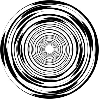 Soyut sarmal, girdap, dönme vektörü örtüşüyor. Volute, helix, koklear vertigo dairesel, geometrik çizim. Soyut çember
