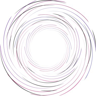 Soyut sarmal, girdap, dönme vektörü örtüşüyor. Volute, helix, koklear vertigo dairesel, geometrik çizim. Soyut çember