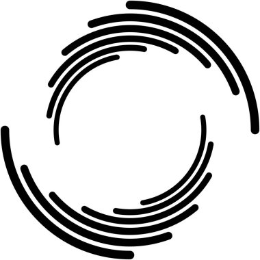 Soyut sarmal, girdap, dönme vektörü örtüşüyor. Volute, helix, koklear vertigo dairesel, geometrik çizim. Soyut çember