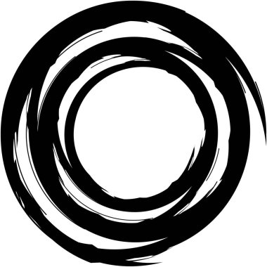 Soyut sarmal, girdap, dönme vektörü örtüşüyor. Volute, helix, koklear vertigo dairesel, geometrik çizim. Soyut çember