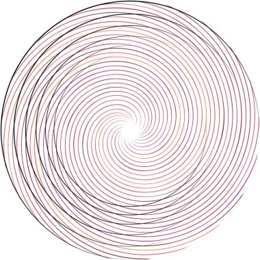Soyut sarmal, girdap, dönme vektörü örtüşüyor. Volute, helix, koklear vertigo dairesel, geometrik çizim. Soyut çember
