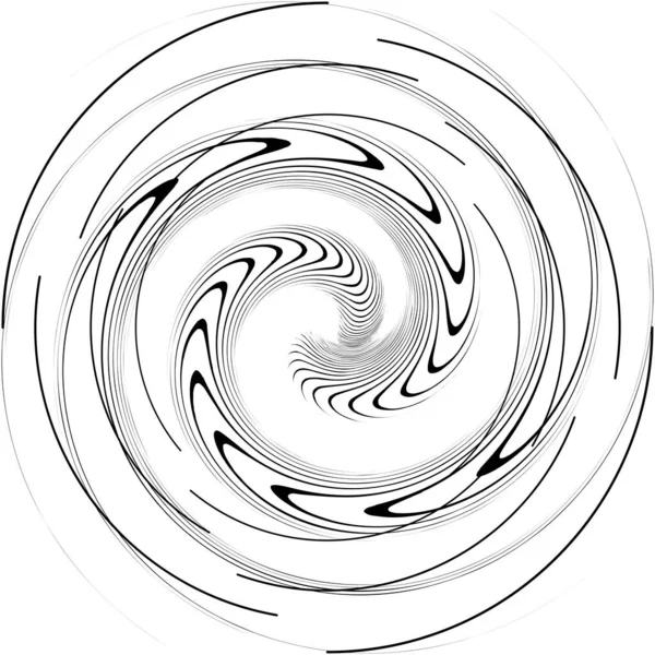 Espiral Abstracta Superpuesta Remolino Vector Giro Voluta Hélice Vértigo Coclear — Vector de stock