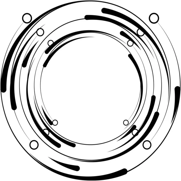 Soyut sarmal, girdap, dönme vektörü örtüşüyor. Volute, helix, koklear vertigo dairesel, geometrik çizim. Soyut çember