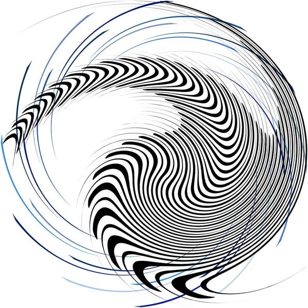 Espiral Abstracta Superpuesta Remolino Vector Giro Voluta Hélice Vértigo Coclear — Vector de stock