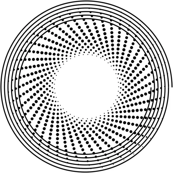 Sovrapposizione Astratta Spirale Vortice Vettore Vortice Voluta Elica Vertigini Cocleari — Vettoriale Stock