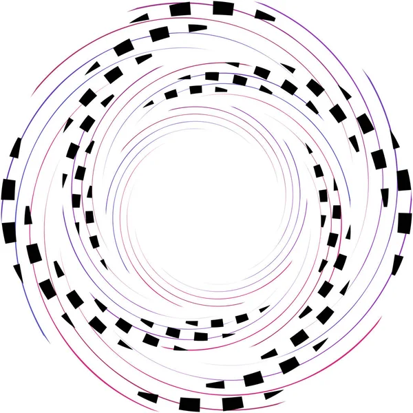 抽象的なスパイラル 渦巻き ツイルベクトルを上書きします ヴォリュート らせん 人工内耳のめまいの円形 幾何学的なイラスト 概要円 — ストックベクタ