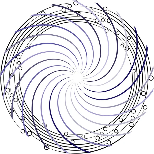 Abstracte Spiraal Draaikolk Wervelvector Voluut Helix Cochleaire Vertigo Cirkelvormig Geometrische — Stockvector