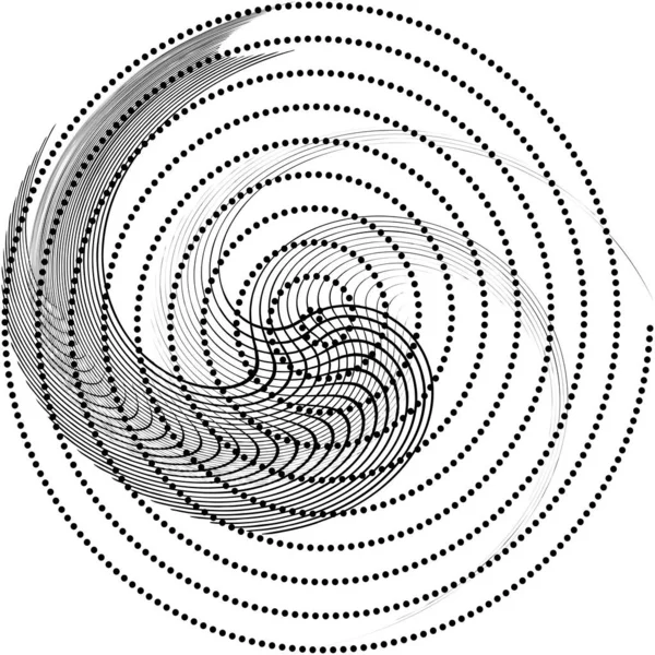 Soyut Sarmal Girdap Dönme Vektörü Örtüşüyor Volute Helix Koklear Vertigo — Stok Vektör