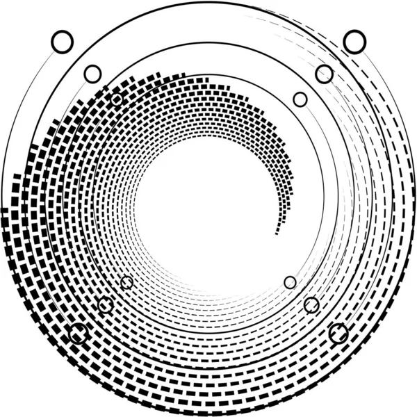 Sovrapposizione Astratta Spirale Vortice Vettore Vortice Voluta Elica Vertigini Cocleari — Vettoriale Stock