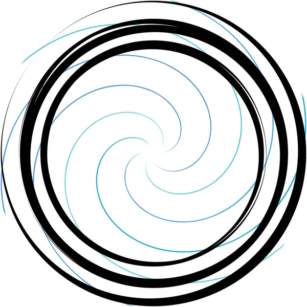 Espiral Abstracta Superpuesta Remolino Vector Giro Voluta Hélice Vértigo Coclear — Vector de stock