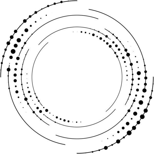 Overlaying abstract Spiral, Swirl, Twirl vector. Volute, helix, cochlear vertigo circular, geometric illustration. Abstract circle
