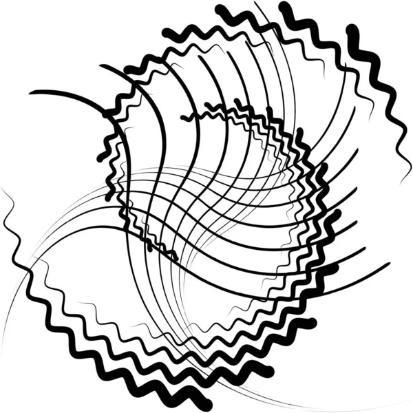 Espiral Abstracta Superpuesta Remolino Vector Giro Voluta Hélice Vértigo Coclear — Vector de stock