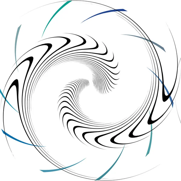 Sovrapposizione Astratta Spirale Vortice Vettore Vortice Voluta Elica Vertigini Cocleari — Vettoriale Stock