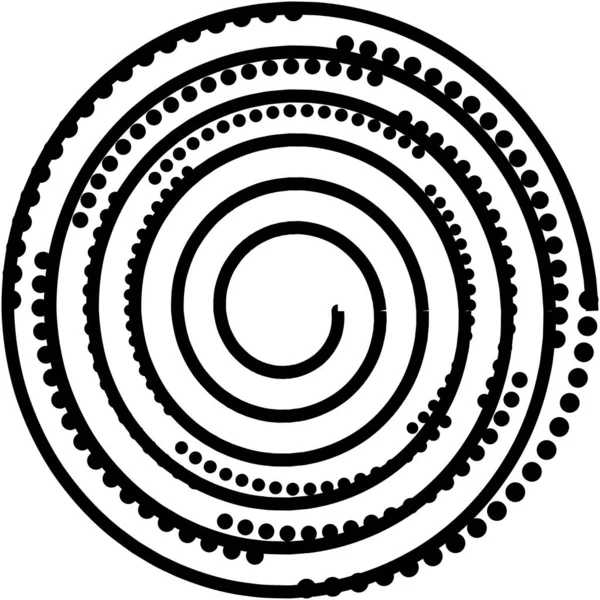 Soyut sarmal, girdap, dönme vektörü örtüşüyor. Volute, helix, koklear vertigo dairesel, geometrik çizim. Soyut çember