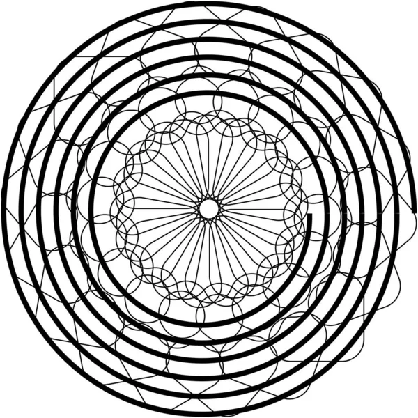 Soyut Sarmal Girdap Dönme Vektörü Örtüşüyor Volute Helix Koklear Vertigo — Stok Vektör