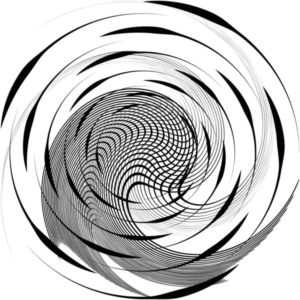 Espiral Abstracta Superpuesta Remolino Vector Giro Voluta Hélice Vértigo Coclear — Vector de stock