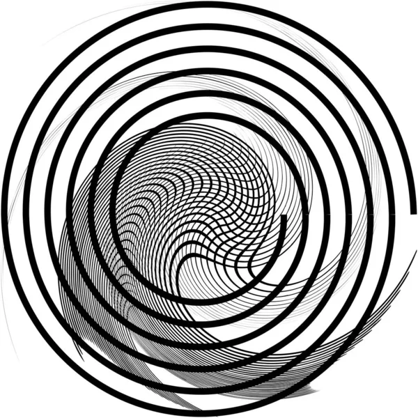 Soyut sarmal, girdap, dönme vektörü örtüşüyor. Volute, helix, koklear vertigo dairesel, geometrik çizim. Soyut çember