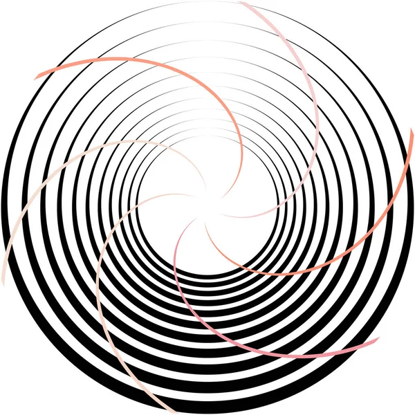 Sobreposição Abstrato Espiral Redemoinho Twirl Vetor Voluta Hélice Vertigem Coclear — Vetor de Stock