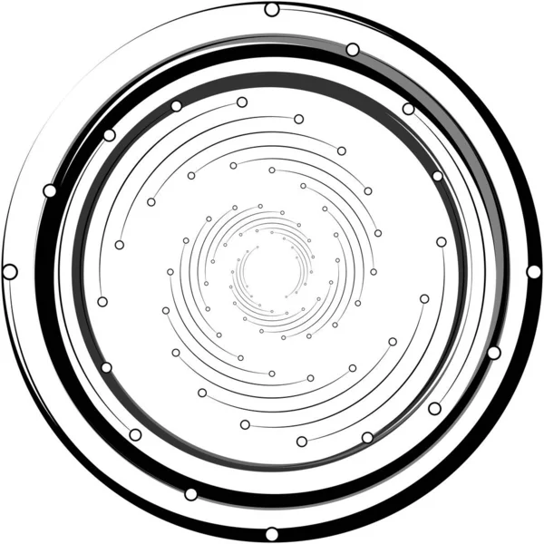 Sobreposição Abstrato Espiral Redemoinho Twirl Vetor Voluta Hélice Vertigem Coclear — Vetor de Stock