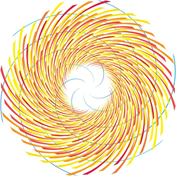 抽象的なスパイラル 渦巻き ツイルベクトルを上書きします ヴォリュート らせん 人工内耳のめまいの円形 幾何学的なイラスト 概要円 — ストックベクタ