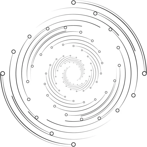 Espiral Abstracta Superpuesta Remolino Vector Giro Voluta Hélice Vértigo Coclear — Vector de stock