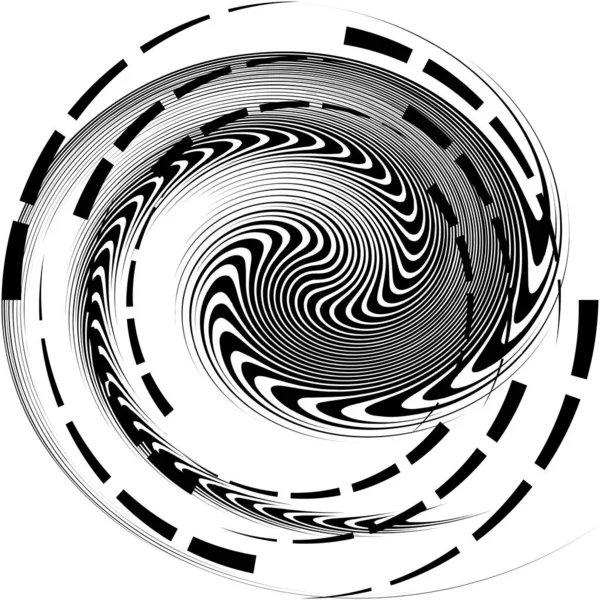 Espiral Abstracta Superpuesta Remolino Vector Giro Voluta Hélice Vértigo Coclear — Vector de stock