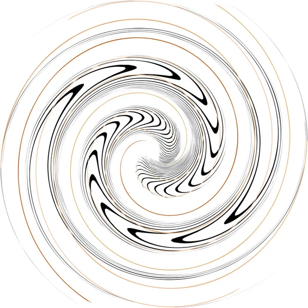 Overlaying Abstract Spiral Swirl Twirl Vector Volute Helix Cochlear Vertigo — Stock Vector