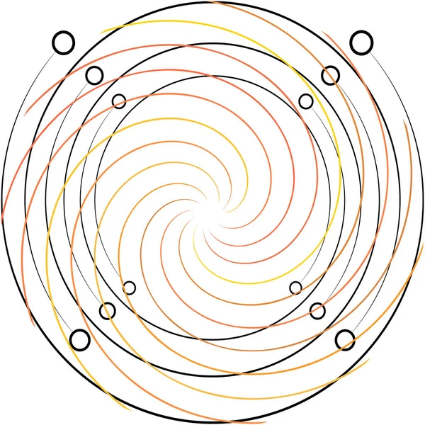 Sobreposição Abstrato Espiral Redemoinho Twirl Vetor Voluta Hélice Vertigem Coclear — Vetor de Stock