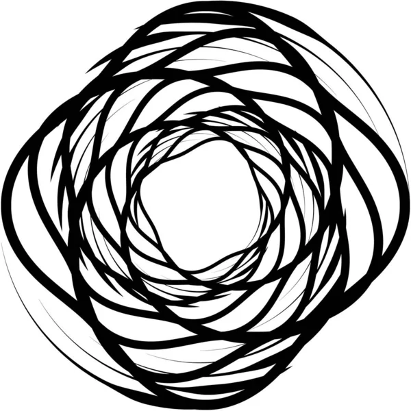 Superposition Abstraite Spirale Tourbillon Vecteur Tourbillon Volute Hélice Vertige Cochléaire — Image vectorielle