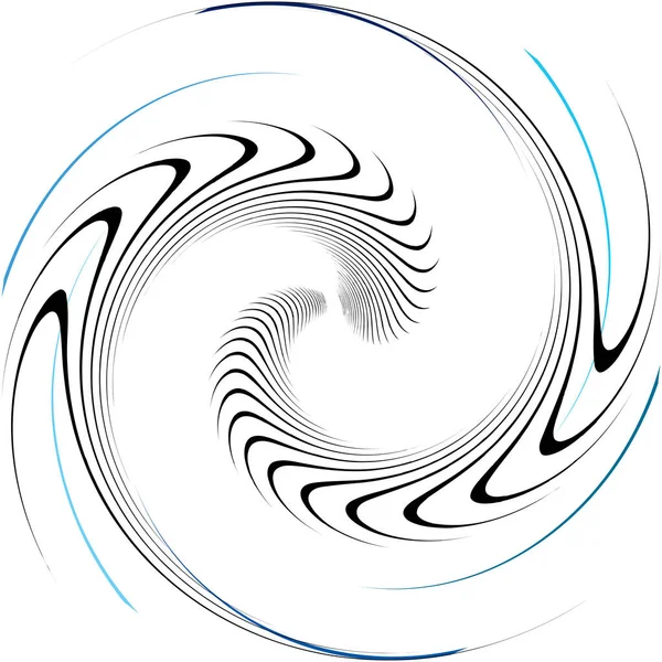 Espiral Abstracta Superpuesta Remolino Vector Giro Voluta Hélice Vértigo Coclear — Vector de stock