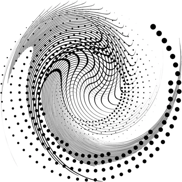 Sovrapposizione Astratta Spirale Vortice Vettore Vortice Voluta Elica Vertigini Cocleari — Vettoriale Stock