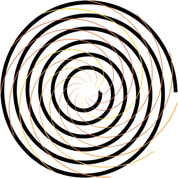 Superposition Abstraite Spirale Tourbillon Vecteur Tourbillon Volute Hélice Vertige Cochléaire — Image vectorielle