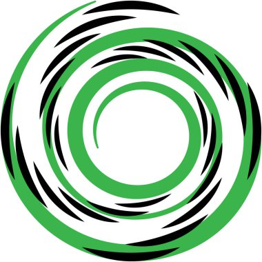 Soyut sarmal, girdap, dönme vektörü örtüşüyor. Volute, helix, koklear vertigo dairesel, geometrik çizim. Soyut çember