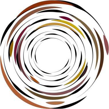 Soyut sarmal, girdap, dönme vektörü örtüşüyor. Volute, helix, koklear vertigo dairesel, geometrik çizim. Soyut çember