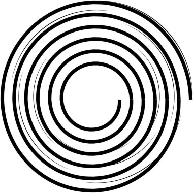 Soyut sarmal, girdap, dönme vektörü örtüşüyor. Volute, helix, koklear vertigo dairesel, geometrik çizim. Soyut çember