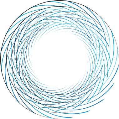Soyut sarmal, girdap, dönme vektörü örtüşüyor. Volute, helix, koklear vertigo dairesel, geometrik çizim. Soyut çember